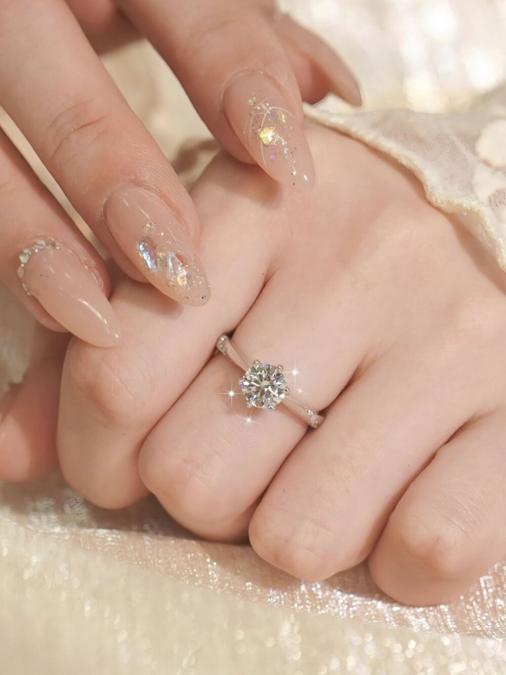 3/$35 NWT Adjustable Copper Round CZ Solitaire Ring Silver Tone